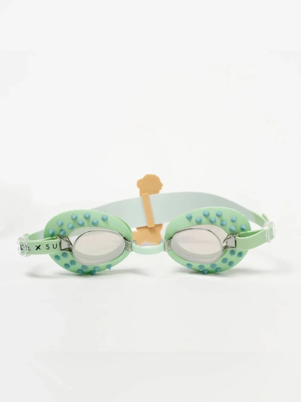 Rip Curl NWT Mint Green Kids Swim Goggles with Turtle Surfing Charm